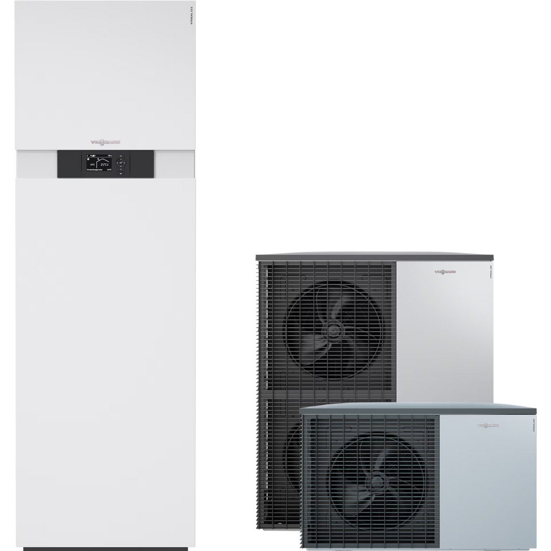 Vitocal 222-S Viessmann – Pompa de căldură split aer-apă cu boiler 220 l, încălzire & răcire, ultra-silencioasă [1]