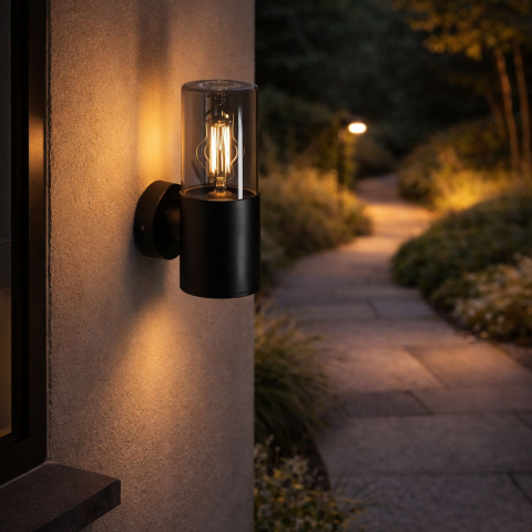 Aplică de perete exterior IDA I – E27, IP44, design negru [3]