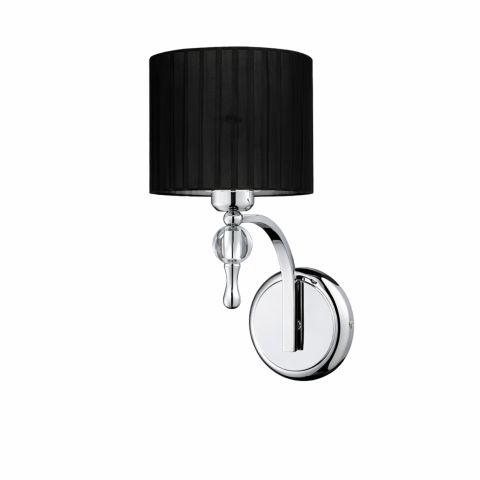 Aplice - aplica perete IMPRESS negru crom E27 Azzardo