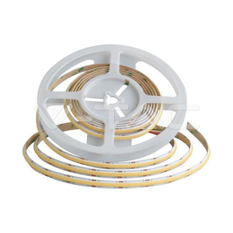 Bandă LED - V‑TAC Bandă LED SMD 2835 COB 8 mm 3in1 18W/m – Iluminat interior decorativ