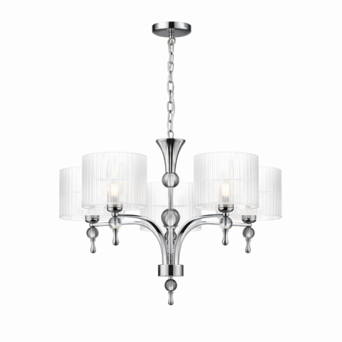 Candelabre - Candelabru IMPRESS 5 AZ1007 – Alb & Crom, 5 E27 | Azzardo