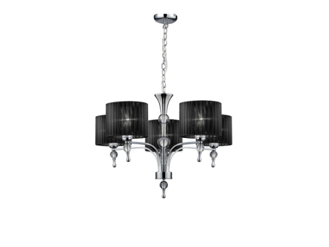 Candelabre - Candelabru IMPRESS 5 AZ0499 – Negru & Crom, 5 surse E27 | Azzardo