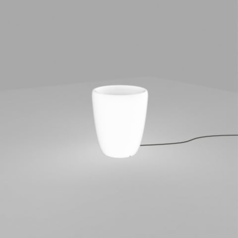 Corpuri de iluminat - Lampă portabilă FLOWERPOT S – alb freestanding IP44 cu soclu E27