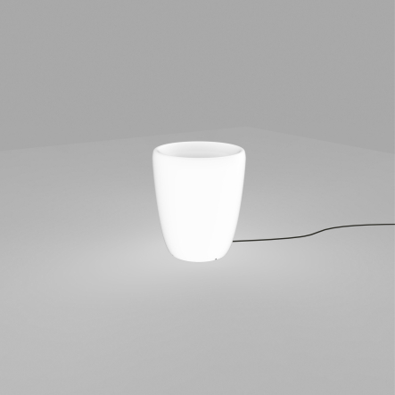 Sisteme de iluminat - Lampă portabilă FLOWERPOT S – alb freestanding IP44 cu soclu E27