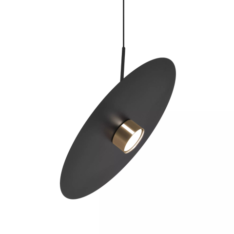 Iluminat decorativ - Lampă suspendată K-5457 BURGAS 1xGX53 negru auriu