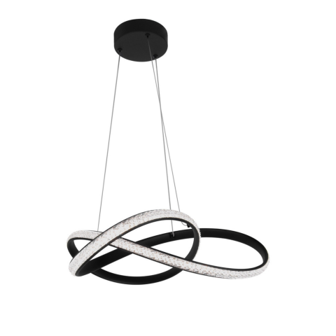 Lustra - Lustră LED FONDI K-8236 Negru 40W Modernă