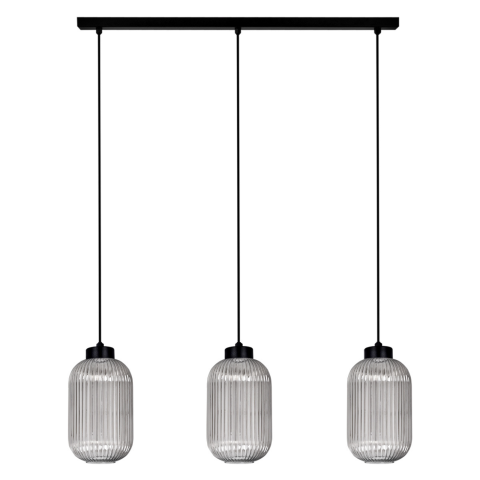 Lustra - Lampă suspendată K-5754 SILVA 3xE27 negru grafit – design liniar