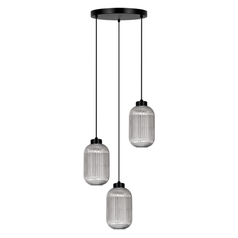 Lustra - Lampă suspendată K-5755 SILVA 3xE27 negru grafit – design modern