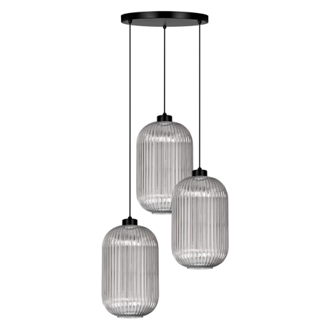 Lustra - Lampă suspendată K-5756 SILVA 3xE27 negru grafit – design modern