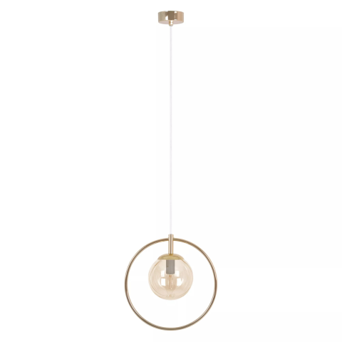 Lustra - Lampă suspendată K-5395 SVEN E27 metal și sticlă