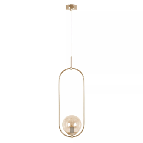 Lustra - Lampă suspendată K-5396 SVEN E27 metal și sticlă
