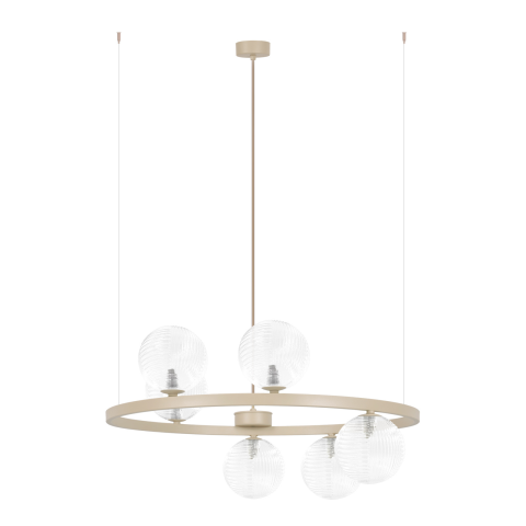 Candelabre - Lampă suspendată K-5700 TESORO 6xG9 bej transparent – design modern