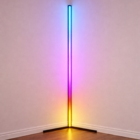 Lampadare - Lampadar LED RGB Azzardo JOHNNY RGB FLOOR BK negru mat cu telecomandă AZ4754
