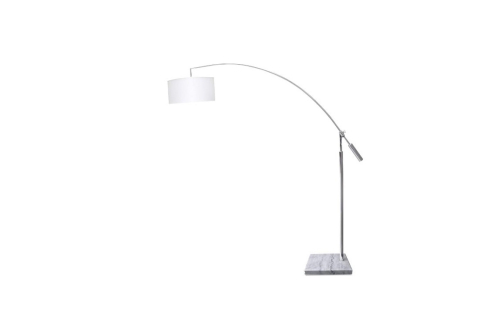 Lampadare - Lampadar modern BIANCA – Crom & Alb, bază din marmură