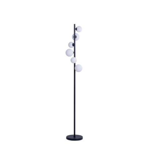 Lampadare - lampadar SYBILLA 6 FLOOR BK 6xG9 alb negru Azzardo