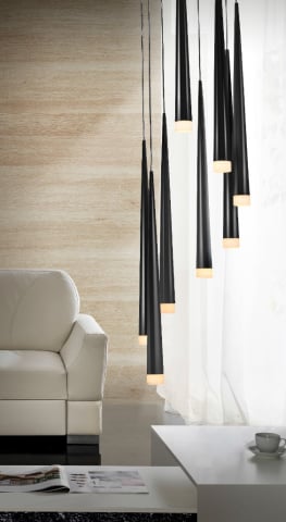 Iluminat decorativ - Lustră STYLO 8 AZ0161 – Negru & G9, 8 surse | Azzardo