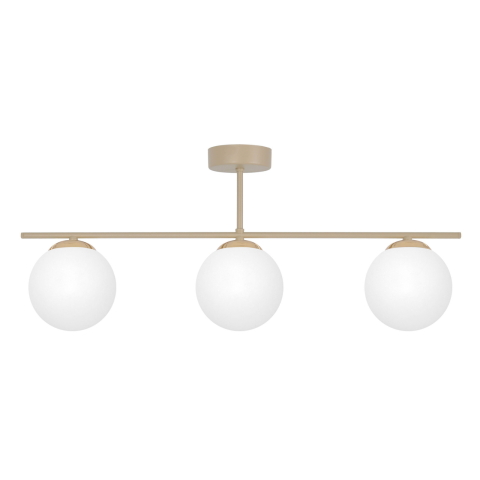 Corpuri de iluminat - Plafonieră K-5792 SAVIA 3xE14 bej alb auriu – design modern