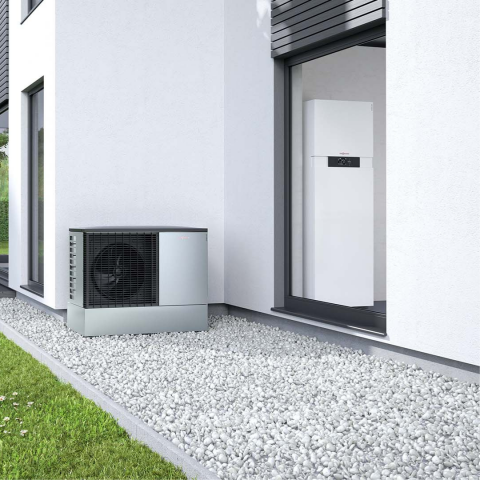 Vitocal 222-S Viessmann – Pompa de căldură split aer-apă cu boiler 220 l, încălzire & răcire, ultra-silencioasă [1]