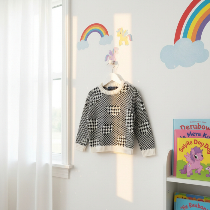 Pulover Manuell&Frank Alb Negru [2]