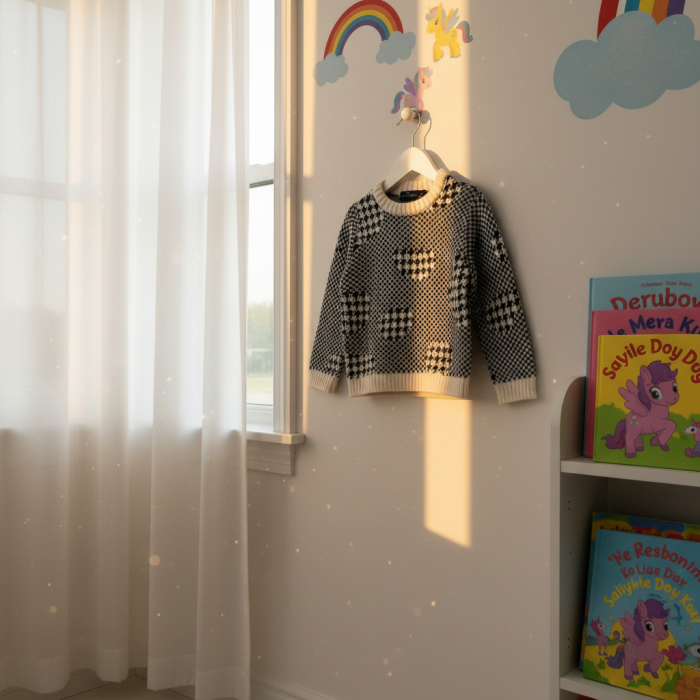 Pulover Manuell&Frank Alb Negru [3]