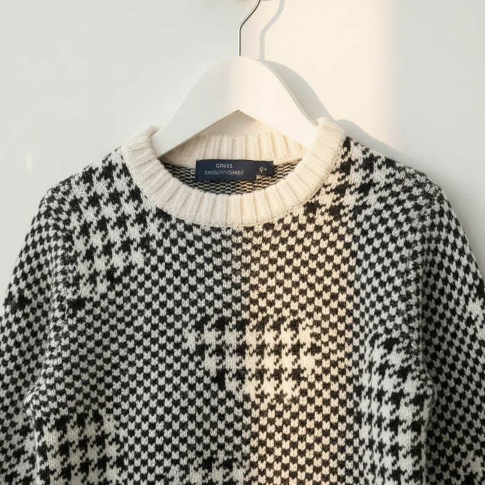 Pulover Manuell&Frank Alb Negru [4]