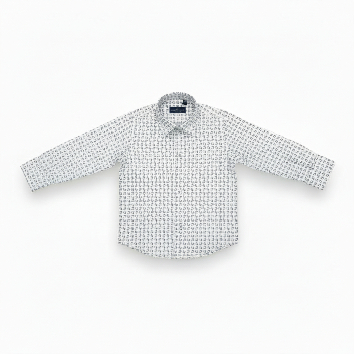 Camasa alba Manuell&Frank cu model patratele [8]