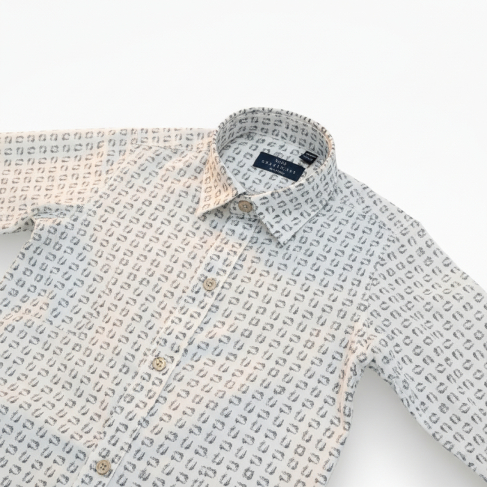 Camasa alba Manuell&Frank cu model patratele [7]