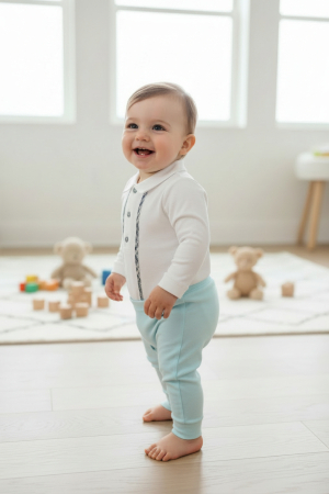 Manuel&Frank - Body alb cu model bleu Manuell&Frank