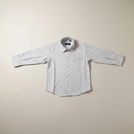 Manuel&Frank - Camasa alba Manuell&Frank cu model patratele