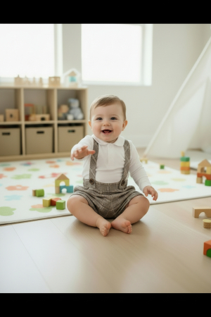 Manuel&Frank - Pantaloni cu bretele Manuell&Frank culoarea Maro