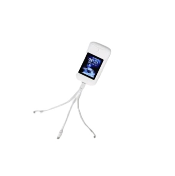 Casti Wireless CELhome, cu Display LCD 2.8” Touch si Baterie Externa Integrata Portabila, 8000mAH, Bluetooth, Alba [13]
