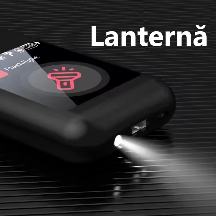 Casti Wireless CELhome, cu Display LCD 2.8” Touch si Baterie Externa Integrata Portabila, 8000mAH, Bluetooth, Alba [12]
