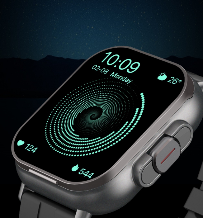 Ceas Smartwatch cu Casti Bluetooth Incorporate, Curea Silicon, 2 in 1, CELhome D8, Ritm Cardiac, Tensiune Arteriala, Monitorizarea Somnului, Fitness, Negru + 1 x Curea Metalica [3]