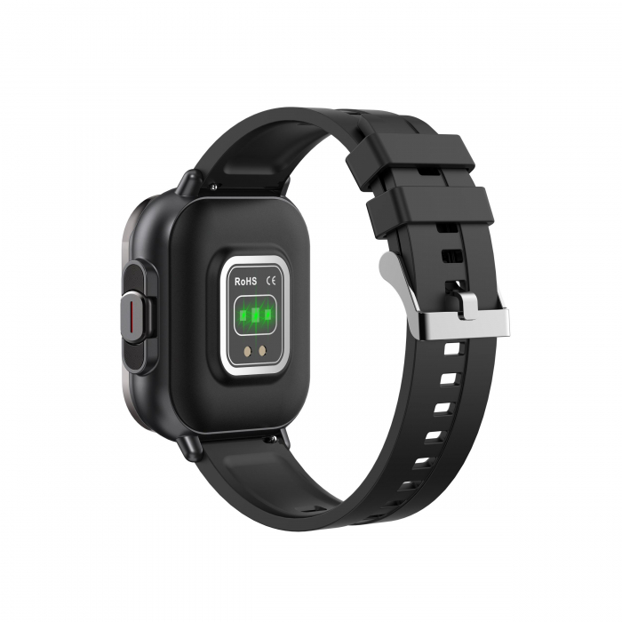 Ceas Smartwatch cu Casti Bluetooth Incorporate, Curea Silicon, 2 in 1, CELhome D8, Ritm Cardiac, Tensiune Arteriala, Monitorizarea Somnului, Fitness, Negru + 1 x Curea Metalica [13]