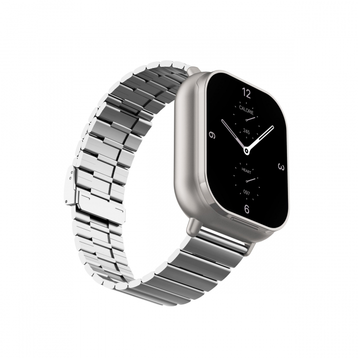 Ceas Smartwatch cu Casti Bluetooth Incorporate, Curea Silicon, 2 in 1, CELhome D8, Ritm Cardiac, Tensiune Arteriala, Monitorizarea Somnului, Fitness, Silver + 1 x Curea Metalica [9]