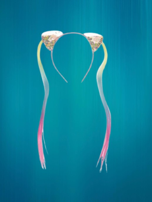 Coronita CELhome de Par cu Urechi Rainbow si Suvite – Accesoriu Colorat pentru Copii [3]