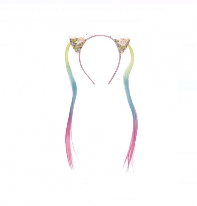Coronita CELhome de Par cu Urechi Rainbow si Suvite – Accesoriu Colorat pentru Copii [1]