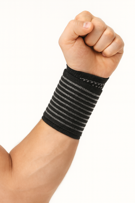 Fasa elastica de compresie CELhome pentru incheietura, marime universala, prindere pe arici [2]