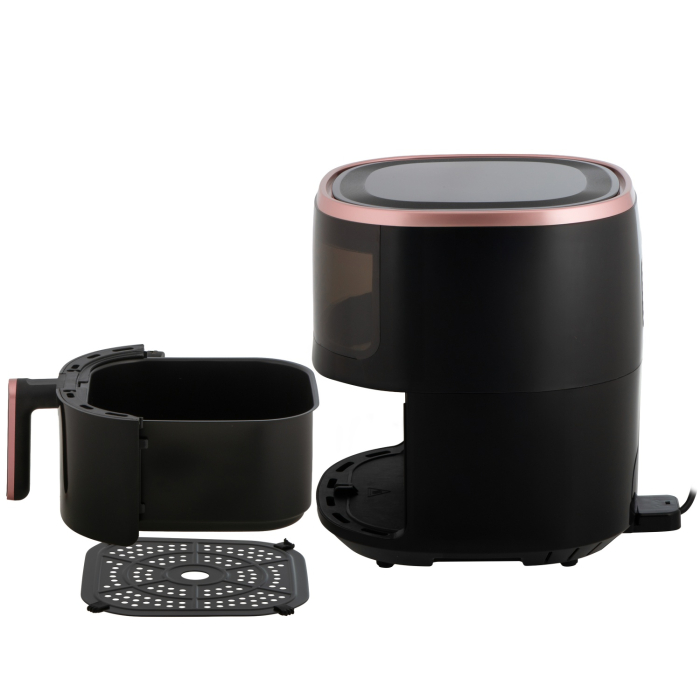 Friteuza cu aer cald Air Fryer 5 L cu 12 programe presetate, convectie rapida, afisaj LED touch, putere 2000 W, fereastra de vizualizare [12]