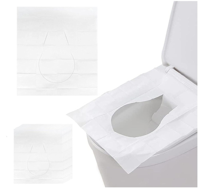 Hartie Protectie pentru Scaun WC, Flushable, de Unica Folosinta – Set Igienic pentru Toalete Publice, Calatorii si Scoala [2]
