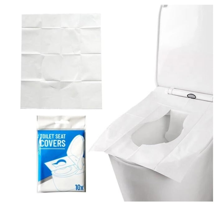 Hartie Protectie pentru Scaun WC, Flushable, de Unica Folosinta – Set Igienic pentru Toalete Publice, Calatorii si Scoala [1]