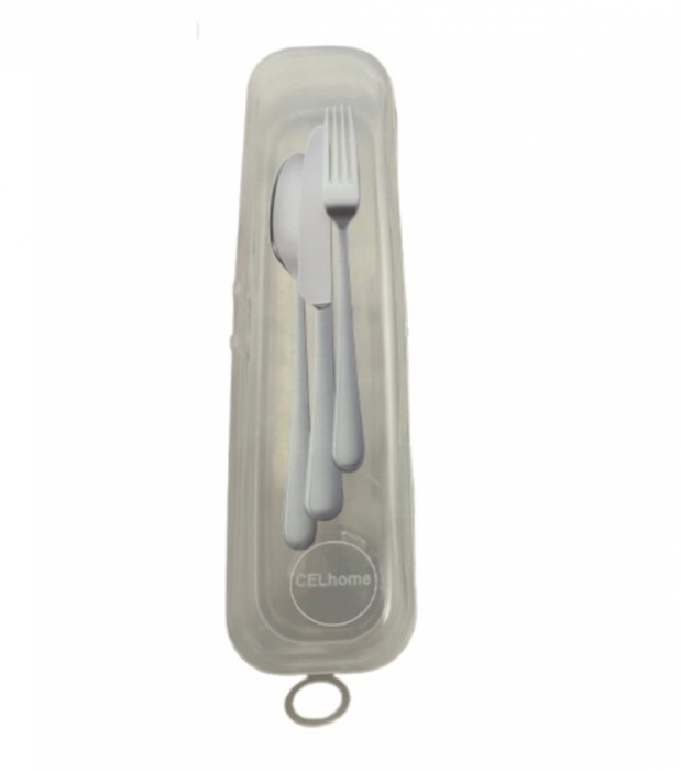 Husa Portabila din Plastic Transparenta pentru Tacamuri, CELhome, 23.6x7x4.15cm [4]