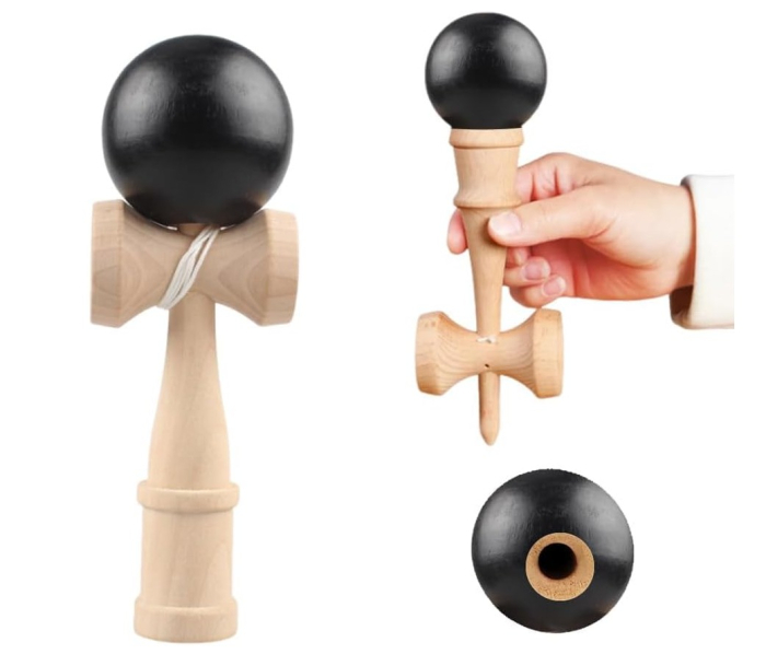 Kendama cu Design Clasic 18cm – Jucarie din Lemn pentru Coordonare si Indemanare -CELhome- [7]