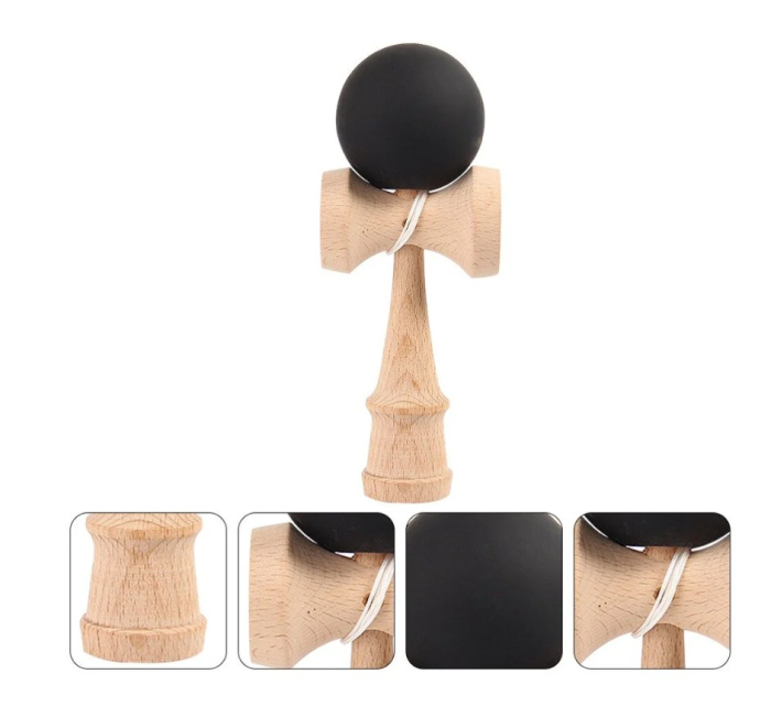 Kendama cu Design Clasic 18cm – Jucarie din Lemn pentru Coordonare si Indemanare -CELhome- [4]