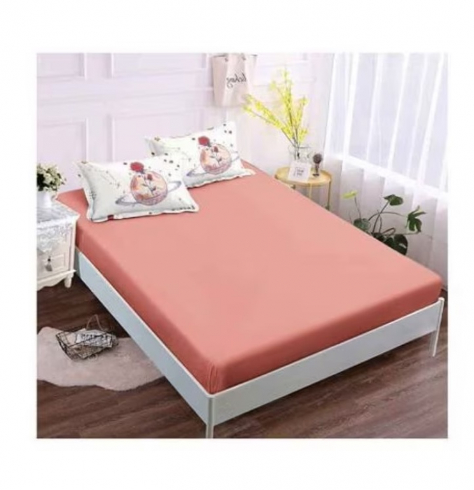 Lenjerie de pat 4 piese CELhome, bumbac satinat, model Univers Floral – Cearceaf pat cu elastic 180 x 200 cm, Cearceaf pilota 200 x 230 cm, 2 Fete de perna 55 x 75 cm [2]