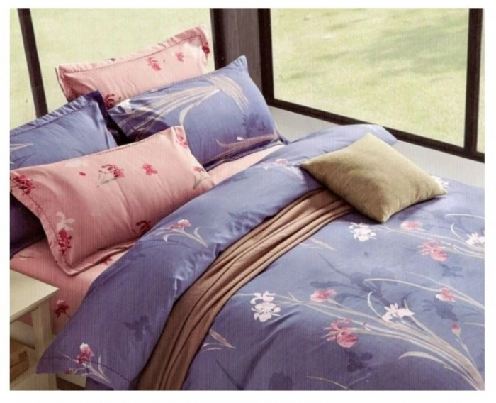 Lenjerie pat 4 piese CELhome - 4 Anotimpuri – 2 Fete- Cearceaf cu elastic 180x200, Pilota matlasata 200x230, 2 fete perna 50x70, Model Floral [7]