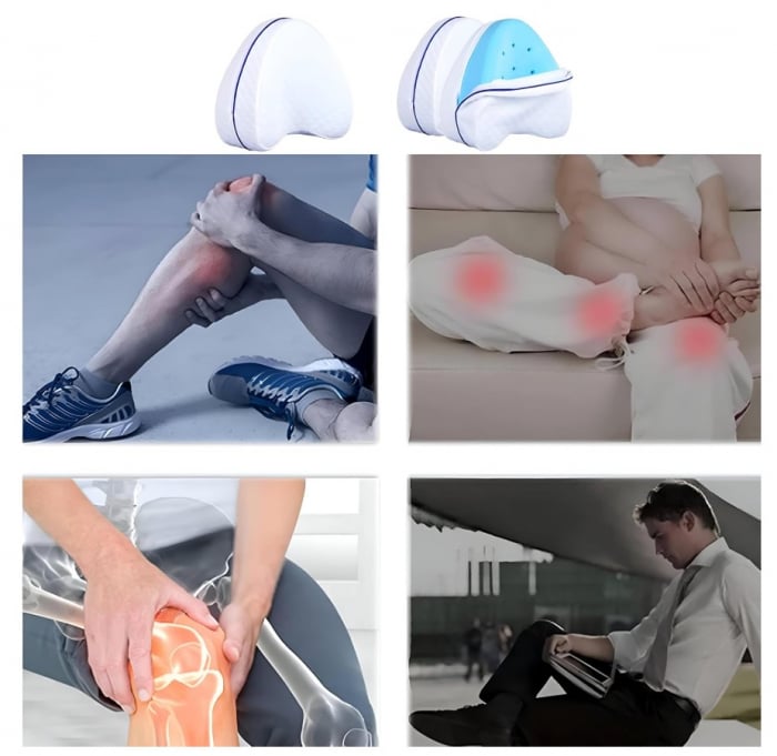 Perna Ortopedica pentru un Somn Confortabil – CELhome- Pentru Genunchi si Solduri, Memory Foam, 28x20 cm, Suport Sciatic, Dureri de Spate, suport in Sarcina [4]