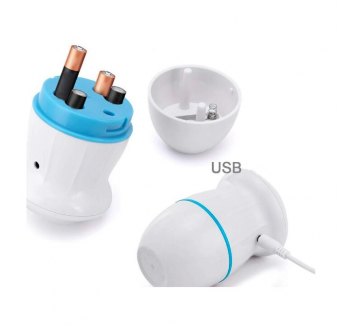 Pila electrica CELhome pentru calcaie uscate si crapate – design ergonomic, alimentare USB si baterii, cu mini perie de curatare [6]