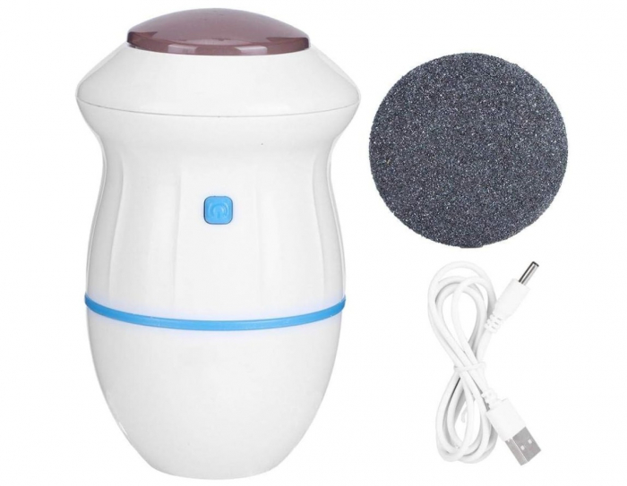 Pila electrica CELhome pentru calcaie uscate si crapate – design ergonomic, alimentare USB si baterii, cu mini perie de curatare [4]