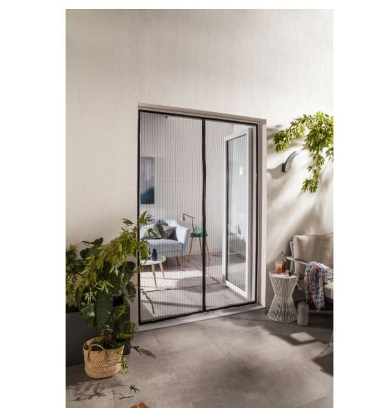 Plasa tantari pentru usa, tip perdea cu magnet, 100x230 cm, culoare neagra, CELhome [8]
